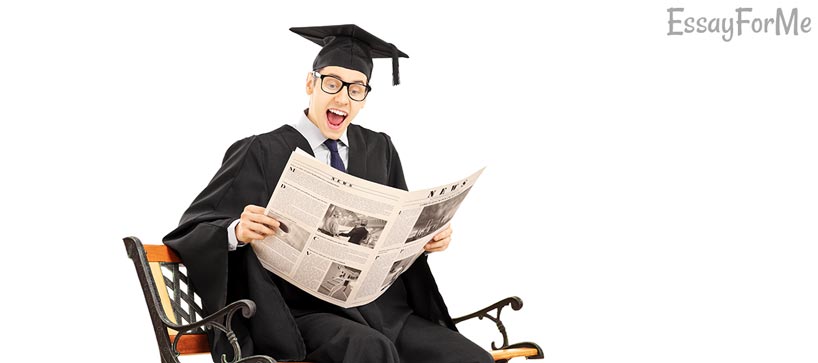 Student with a Newspaper